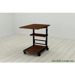 Стіл приставний Ferrum-decor Адан 62x40x60 метал Чорний ДСП Венге 16мм