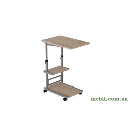 Стіл приставний Адан 62x40x60 метал Сірий ДСП Дуб Сан-Марино 16мм