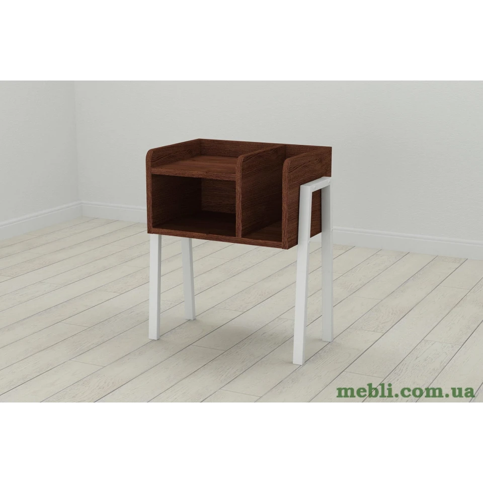Тумба модульна Ferrum-decor Амелі 540x450x320 метал Білий ДСП Венге