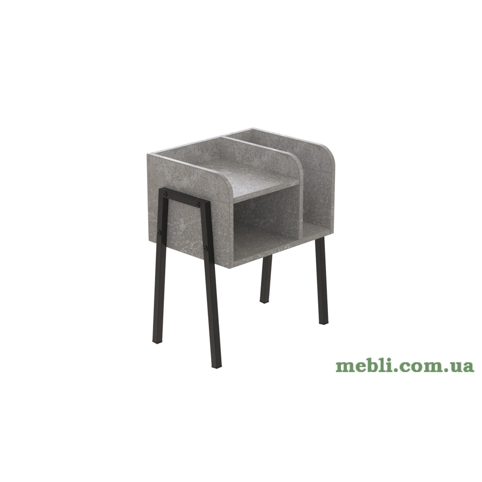 Тумба модульна Ferrum-decor Амелі 540x450x320 метал Чорний ДСП Бетон