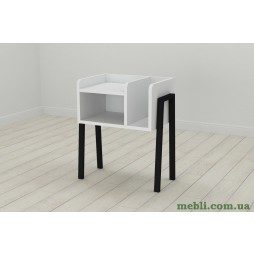 Тумба модульна Ferrum-decor Амелі 540x450x320 метал Чорний ДСП Білий