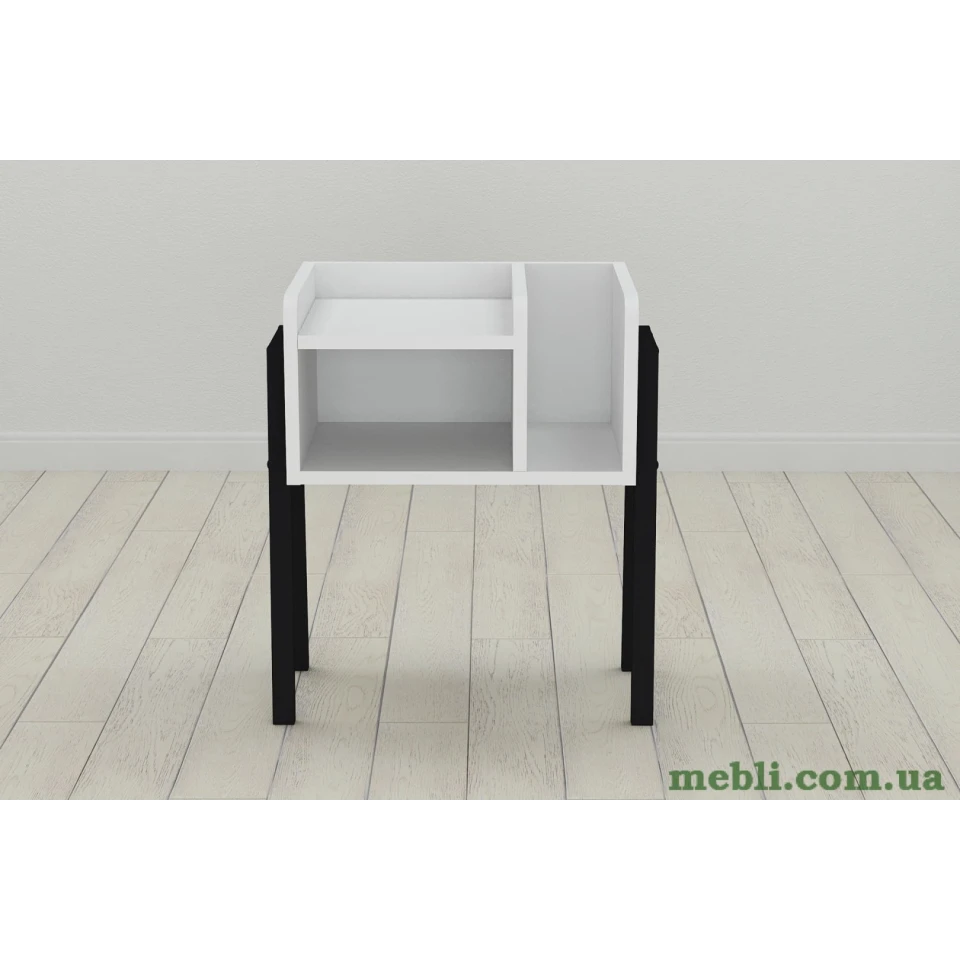Тумба модульна Ferrum-decor Амелі 540x450x320 метал Чорний ДСП Білий
