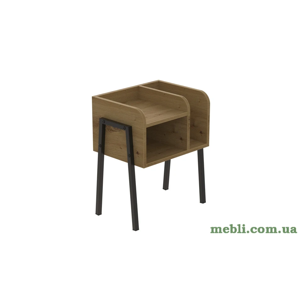 Тумба модульна Ferrum-decor Амелі 540x450x320 метал Чорний ДСП Дуб Артизан