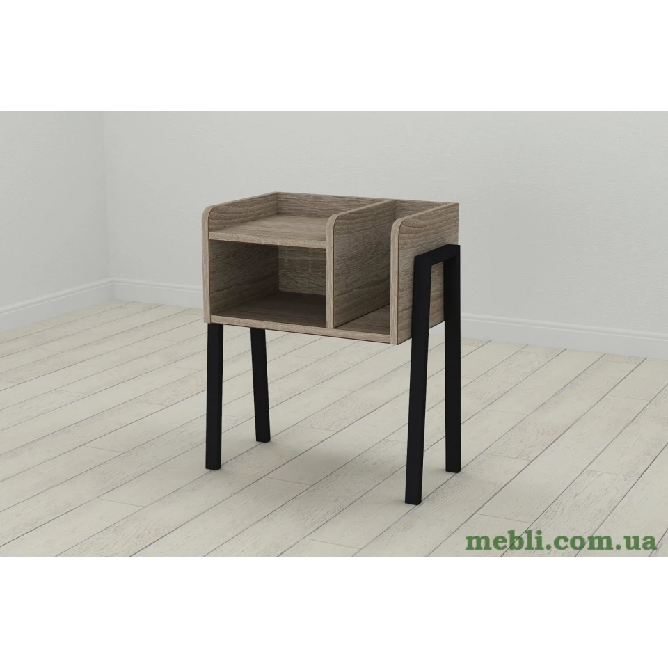 Тумба модульна Ferrum-decor Амелі 540x450x320 метал Чорний ДСП Сонома Трюфель
