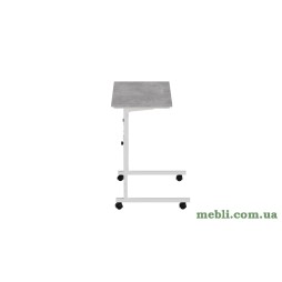 Стіл приставний Ferrum-decor Аміго 62x60x40 метал Білий ДСП Бетон 16мм