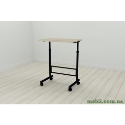 Стіл приставний Ferrum-decor Аміго 62x60x40 метал Чорний ДСП Дуб Сонома 16мм