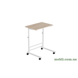 Стіл приставний Аміго 62x60x40 метал Білий ДСП Дуб Сан-Марино 16мм