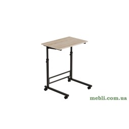 Стіл приставний Аміго 62x60x40 метал Чорний ДСП Дуб Сан-Марино 16мм