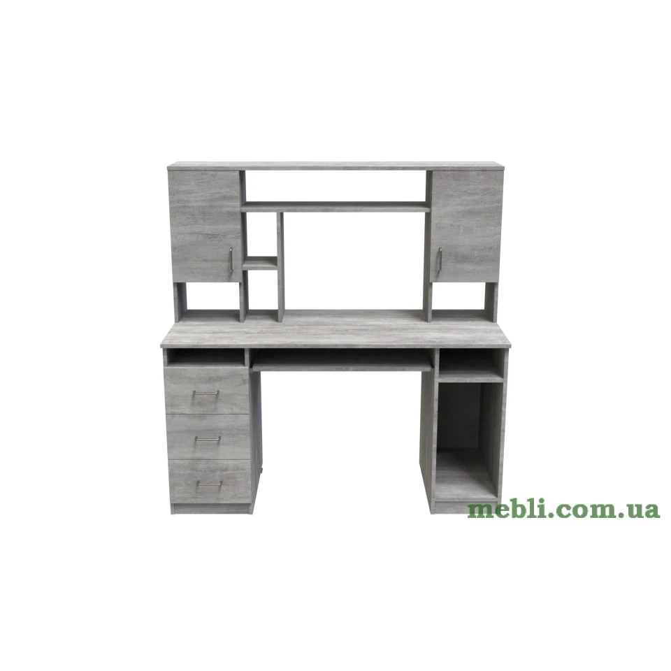 Комп'ютерний стіл Анжело Ferrum-decor 1400x1422x600 ДСП Бетон