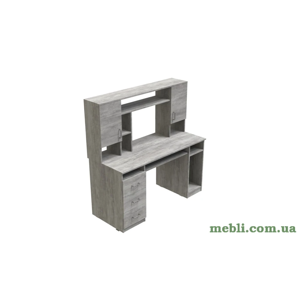 Комп'ютерний стіл Анжело Ferrum-decor 1400x1422x600 ДСП Бетон