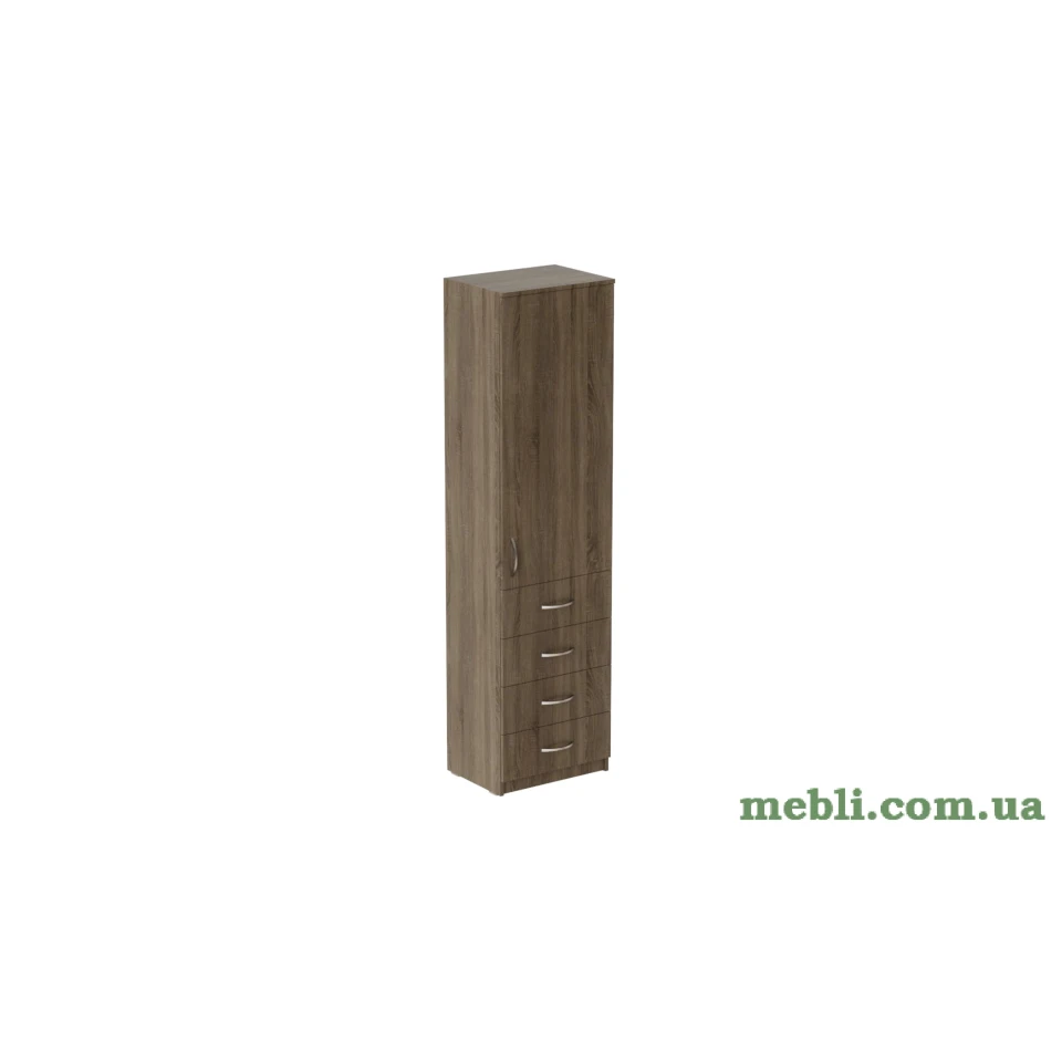 Пенал Анжело Ferrum-decor на 3 полиці з дверима та 4 ящиками 1900x500x380 ДСП Дуб Сонома Трюфель