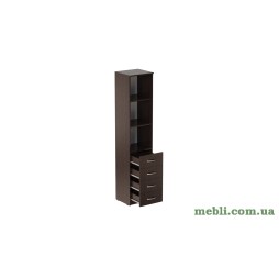 Пенал Анжело Ferrum-decor на 3 полиці із 4 ящиками 1900x400x380 ДСП Венге Магія