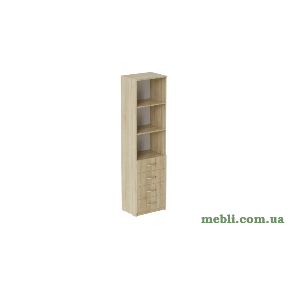 Пенал Анжело Ferrum-decor на 3 полиці із 4 ящиками 1900x500x380 ДСП Дуб Сонома