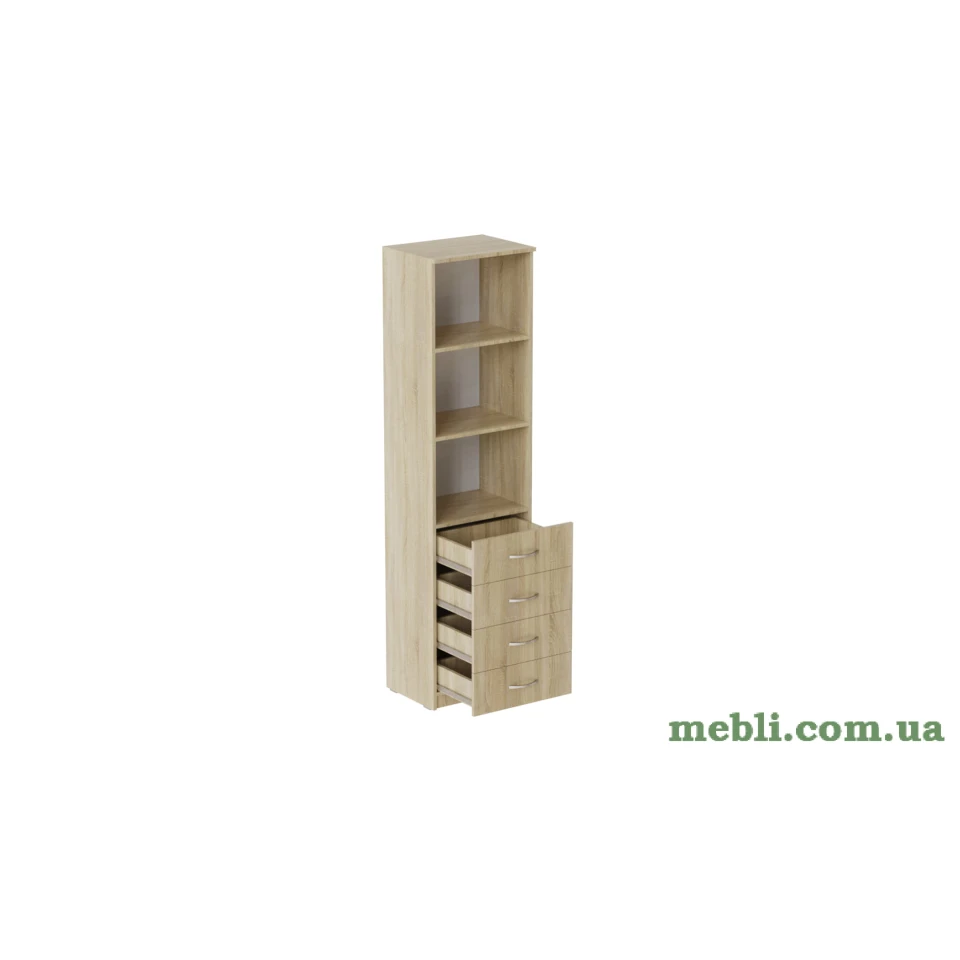 Пенал Анжело Ferrum-decor на 3 полиці із 4 ящиками 1900x500x380 ДСП Дуб Сонома
