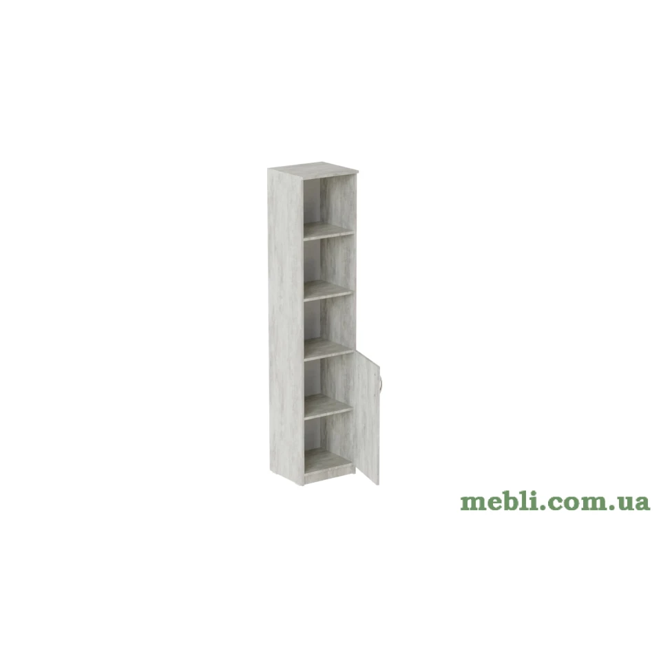 Пенал Анжело Ferrum-decor на 4 полиці з 1 дверима 1900x400x380 ДСП Бетон