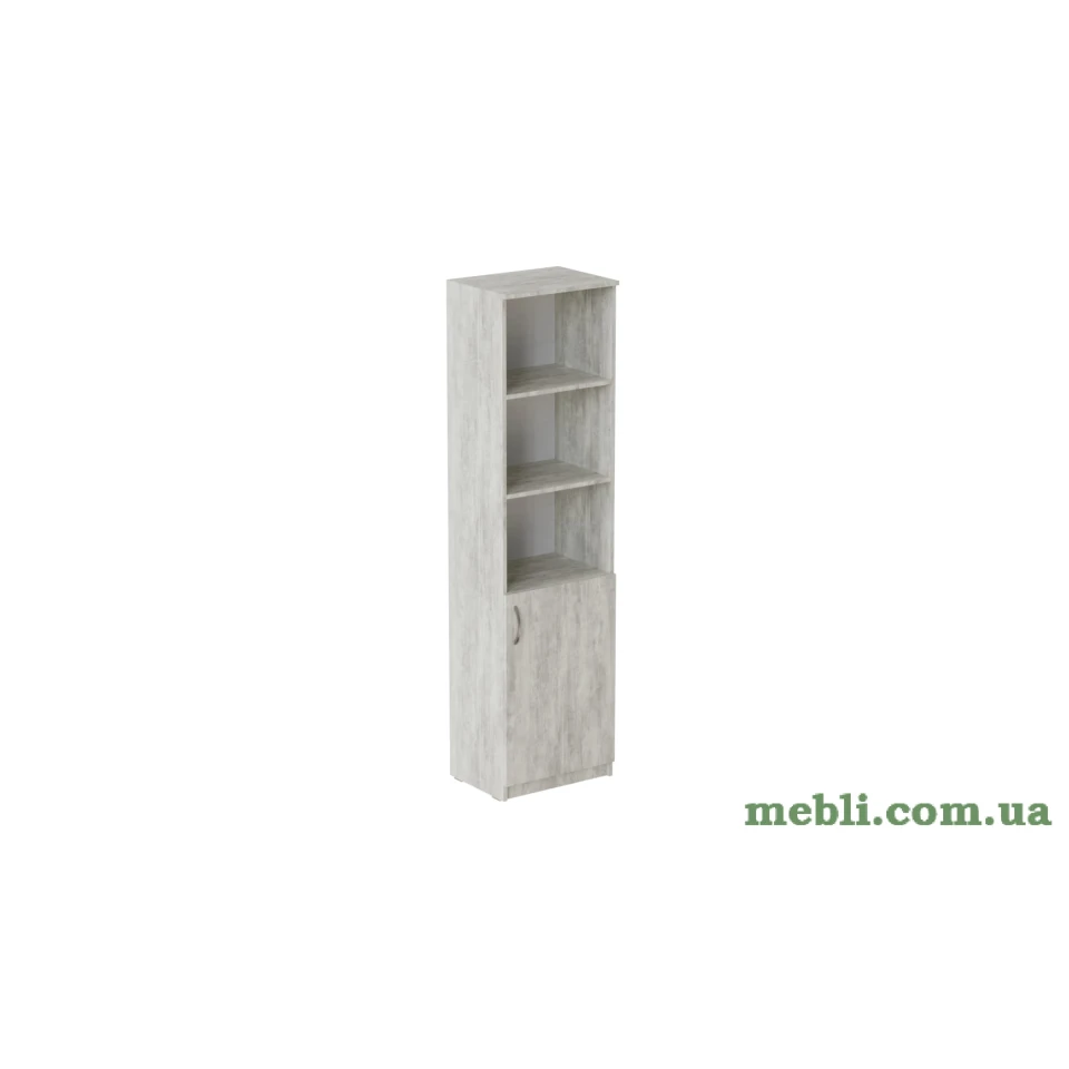 Пенал Анжело Ferrum-decor на 4 полиці з 1 дверима 1900x500x380 ДСП Бетон