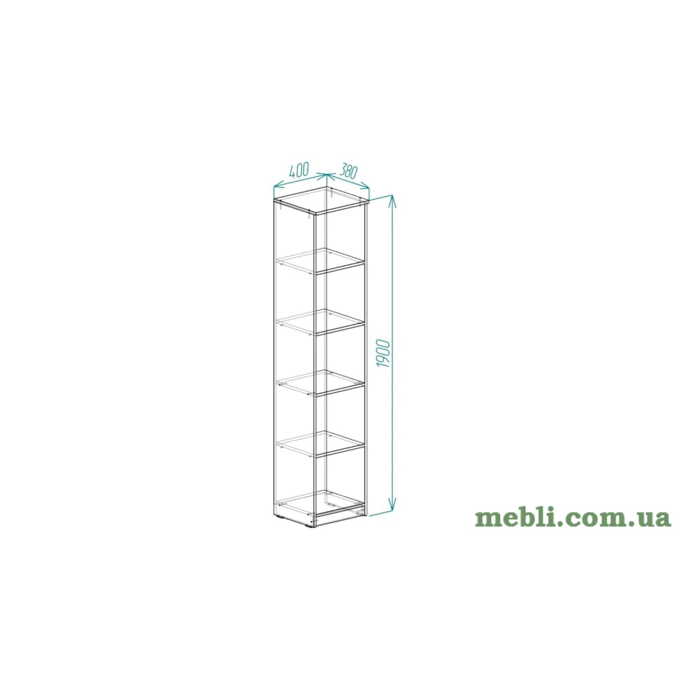 Пенал Анжело Ferrum-decor на 5 полиць 1900x400x380 ДСП Дуб Сонома Трюфель