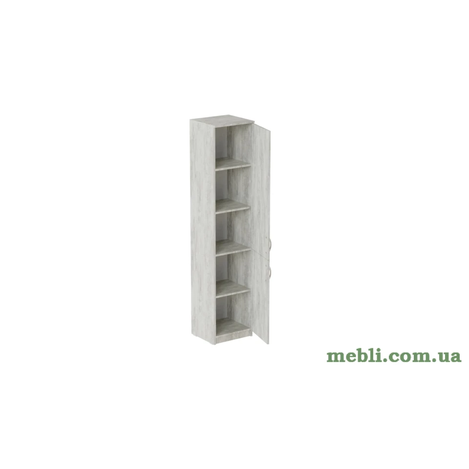 Пенал Анжело Ferrum-decor на 5 полиць із 2 дверима 1900x400x380 ДСП Бетон