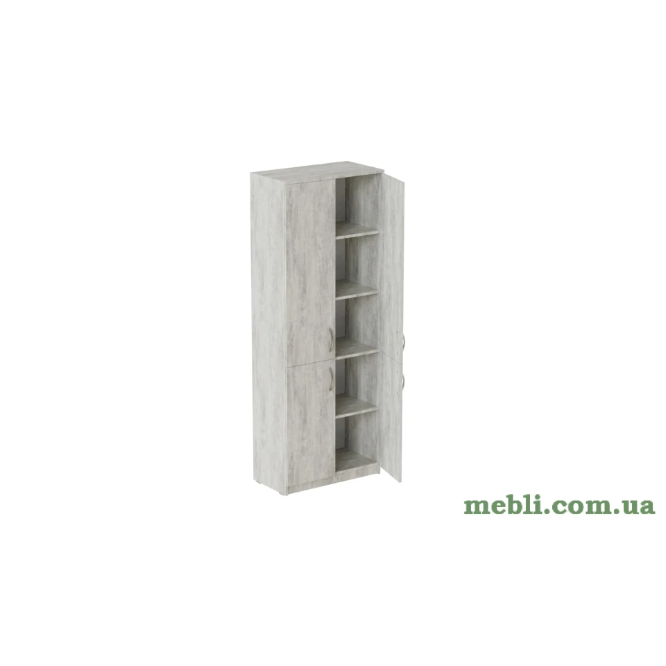 Шафа Анжело Ferrum-decor 5 полиць 4 двері 1900x800x380 ДСП Бетон
