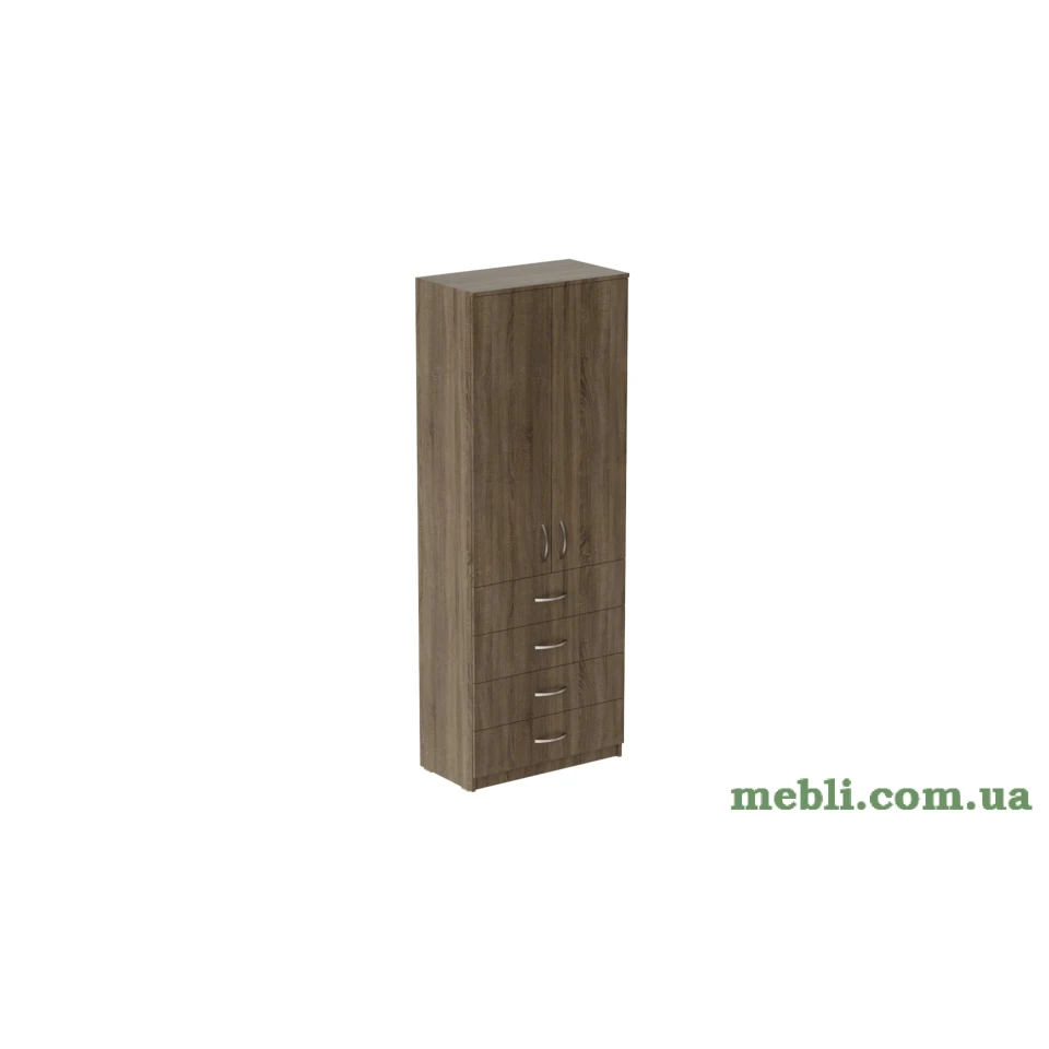 Шафа Анжело Ferrum-decor на 3 полиці з 2 дверима та 4 ящики 1900x700x380 ДСП Дуб Сонома Трюфель