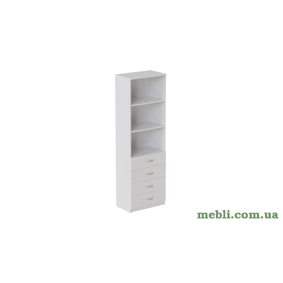 Шафа Анжело Ferrum-decor на 3 полиці з 4 ящиками 1900x600x380 ДСП Біла