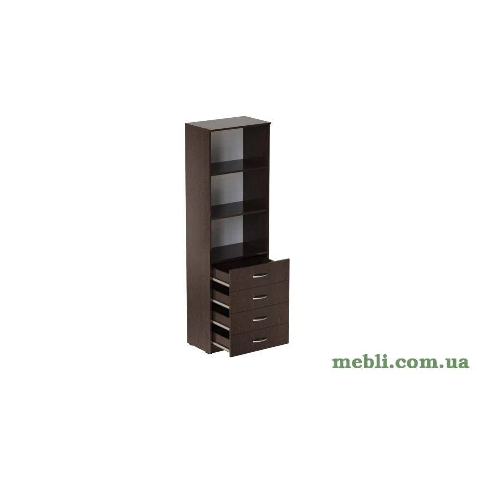 Шафа Анжело Ferrum-decor на 3 полиці з 4 ящиками 1900x600x380 ДСП Венге Магія