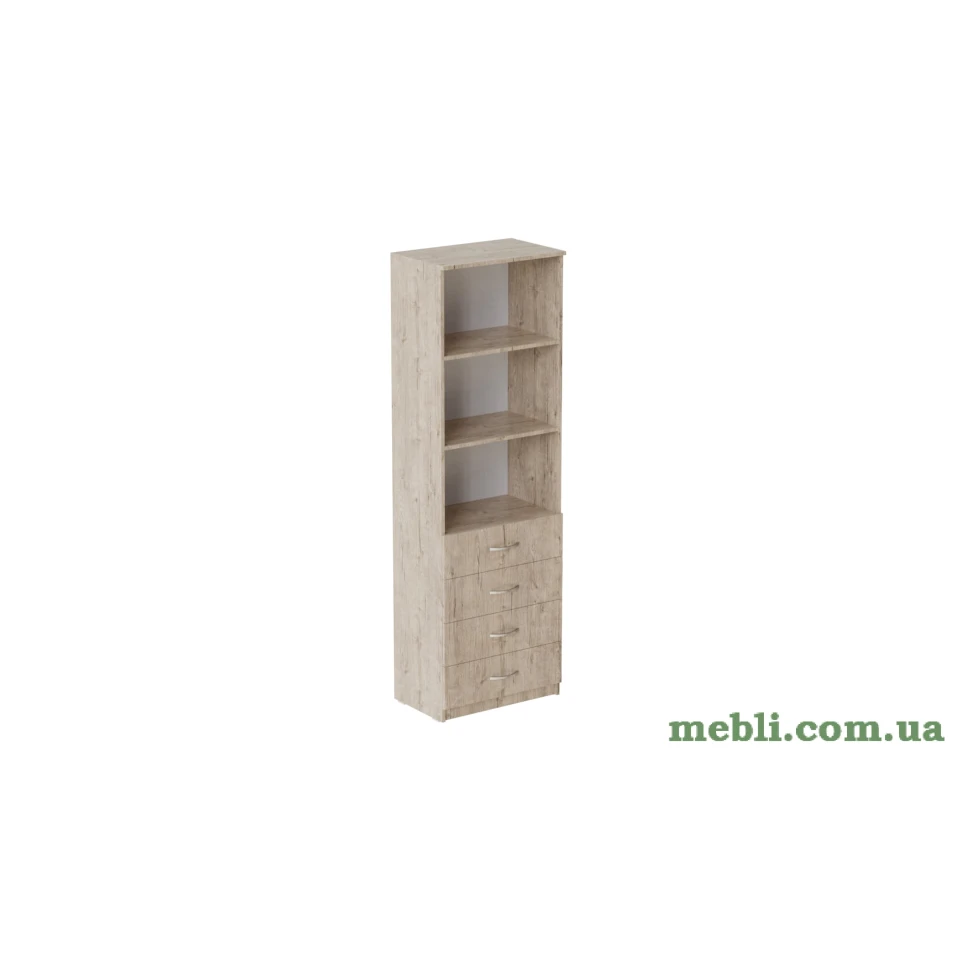 Шафа Анжело Ferrum-decor на 3 полиці з 4 ящиками 1900x600x380 ДСП Дуб Артизан