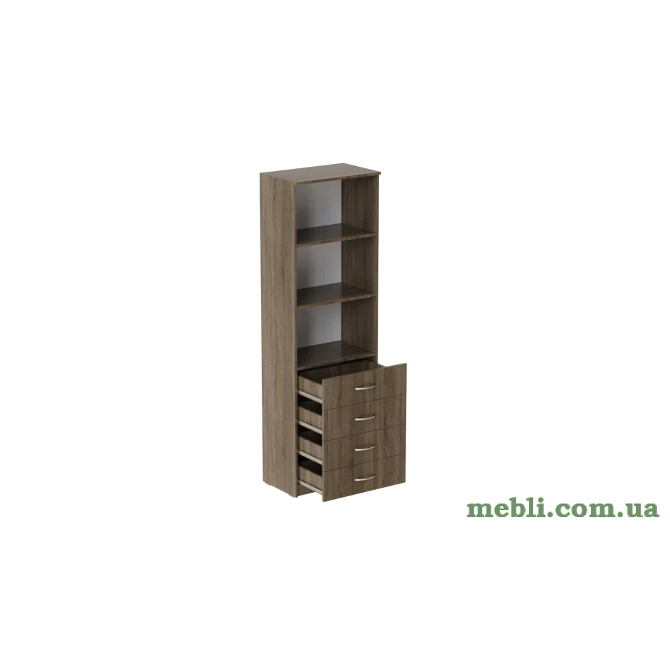 Шафа Анжело Ferrum-decor на 3 полиці з 4 ящиками 1900x600x380 ДСП Дуб Сонома Трюфель
