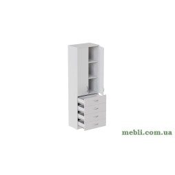 Шафа Анжело Ferrum-decor на 3 полиць з 2 дверима та 4 ящики 1900x600x380 ДСП Біла