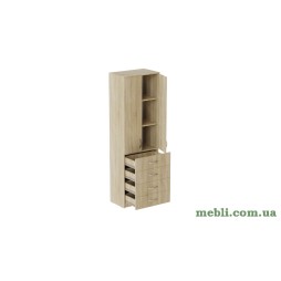 Шафа Анжело Ferrum-decor на 3 полиць з 2 дверима та 4 ящики 1900x600x380 ДСП Дуб Сонома