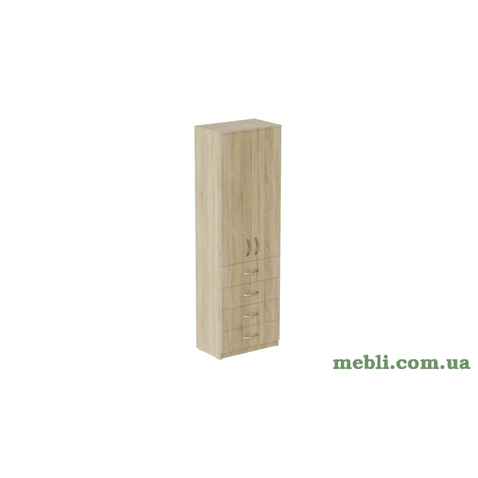 Шафа Анжело Ferrum-decor на 3 полиць з 2 дверима та 4 ящики 1900x600x380 ДСП Дуб Сонома