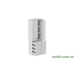 Шафа Анжело Ferrum-decor на 3 полиць з 2 дверима та 4 ящики 1900x700x380 ДСП Біла