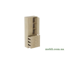 Шафа Анжело Ferrum-decor на 3 полиць з 2 дверима та 4 ящики 1900x700x380 ДСП Дуб Сонома