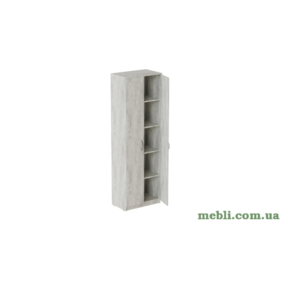 Шафа Анжело Ferrum-decor на 5 полиць 2 двері 1900x600x380 ДСП Бетон