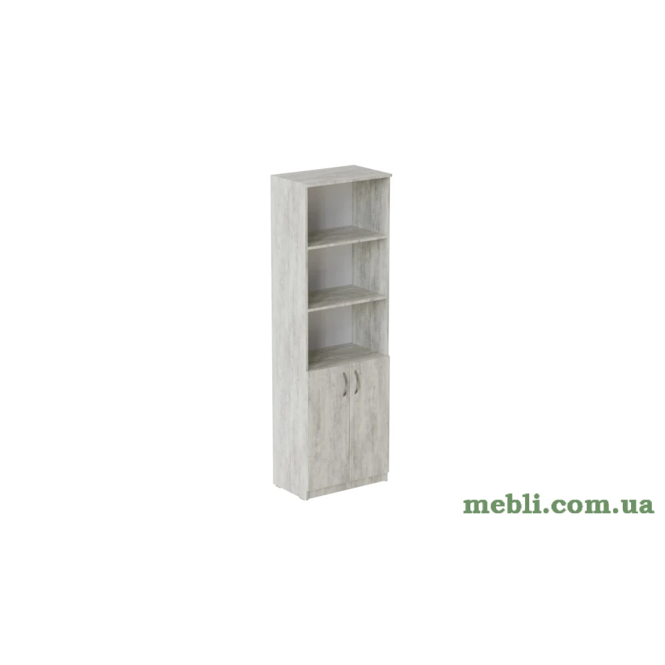 Шафа Анжело Ferrum-decor на 5 полиць з 2 дверима 1900x600x380 ДСП Бетон