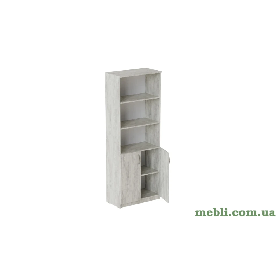 Шафа Анжело Ferrum-decor на 5 полиць з 2 дверима 1900x700x380 ДСП Бетон