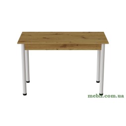 Стіл кухонний Ferrum-decor Беніта 75x120x60 Білий ДСП Дуб Артизан 16мм