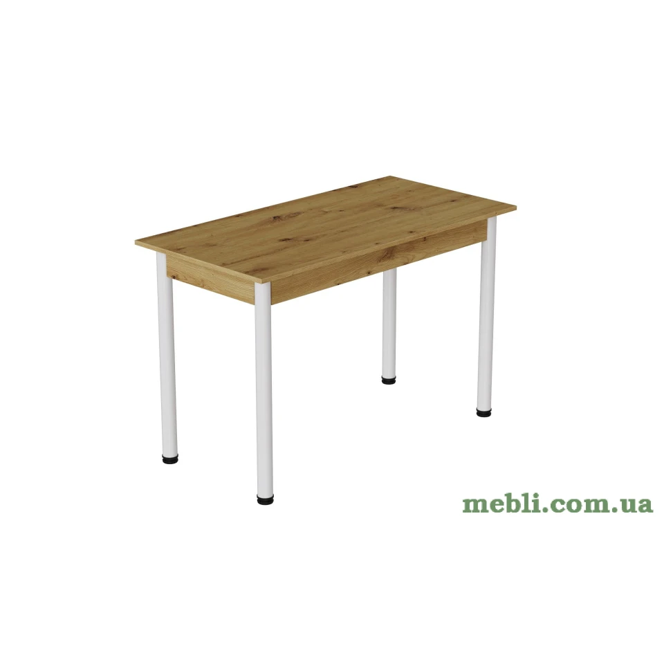 Стіл кухонний Ferrum-decor Беніта 75x120x60 Білий ДСП Дуб Артизан 16мм