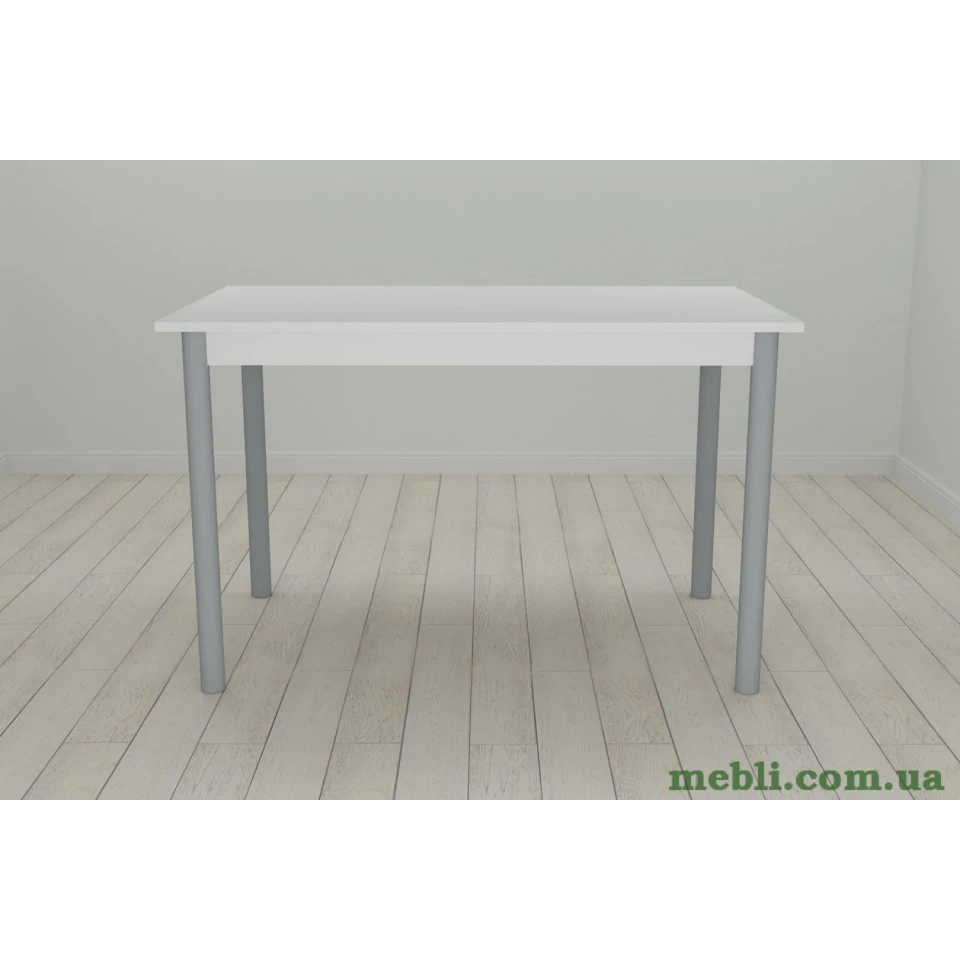 Стіл кухонний Ferrum-decor Беніта 75x120x60 Сірий ДСП Біле 16мм