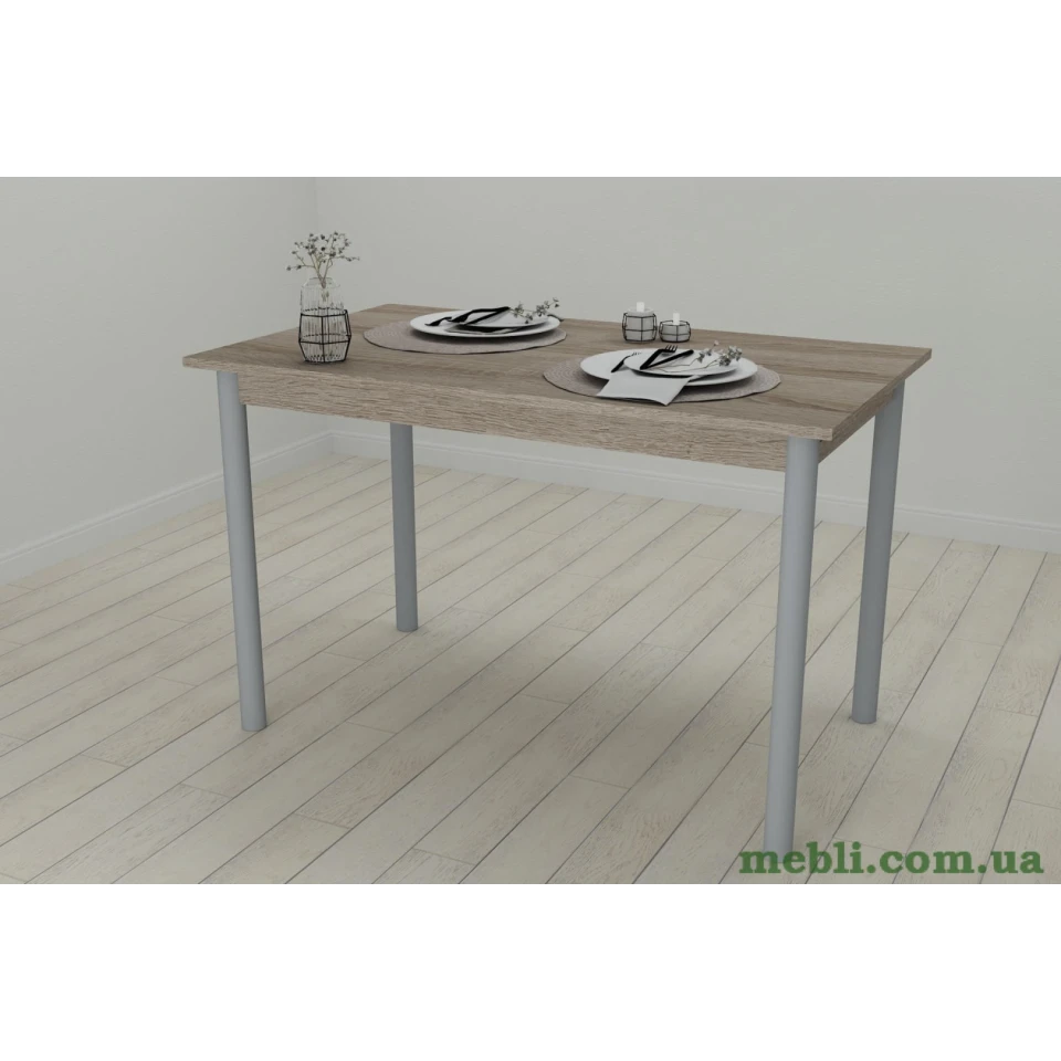 Стіл кухонний Ferrum-decor Беніта 75x120x60 Сірий ДСП Сонома Трюфель 16мм