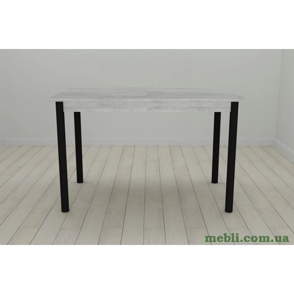 Стіл кухонний Ferrum-decor Беніта 75x120x60 Чорний ДСП Бетон 16мм