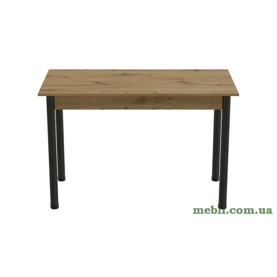 Стіл кухонний Ferrum-decor Беніта 75x120x60 Чорний ДСП Дуб Артизан 16мм