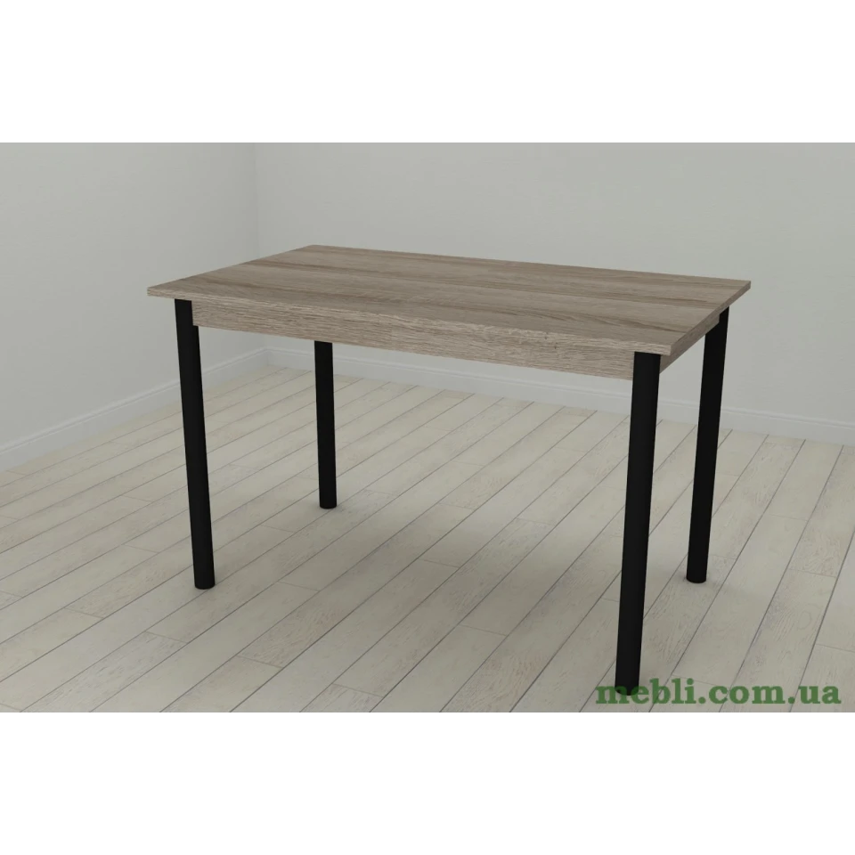Стіл кухонний Ferrum-decor Беніта 75x120x60 Чорний ДСП Сонома Трюфель 16мм