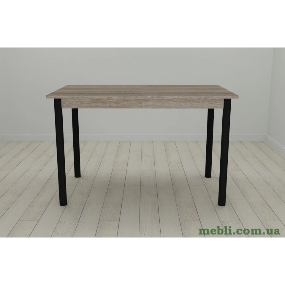 Стіл кухонний Ferrum-decor Беніта 75x120x60 Чорний ДСП Сонома Трюфель 16мм