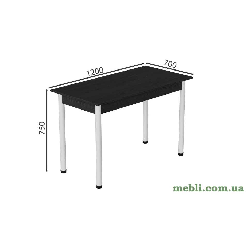 Стіл кухонний Ferrum-decor Беніта 75x120x70 Білий ДСП Сосна Кембра 16мм