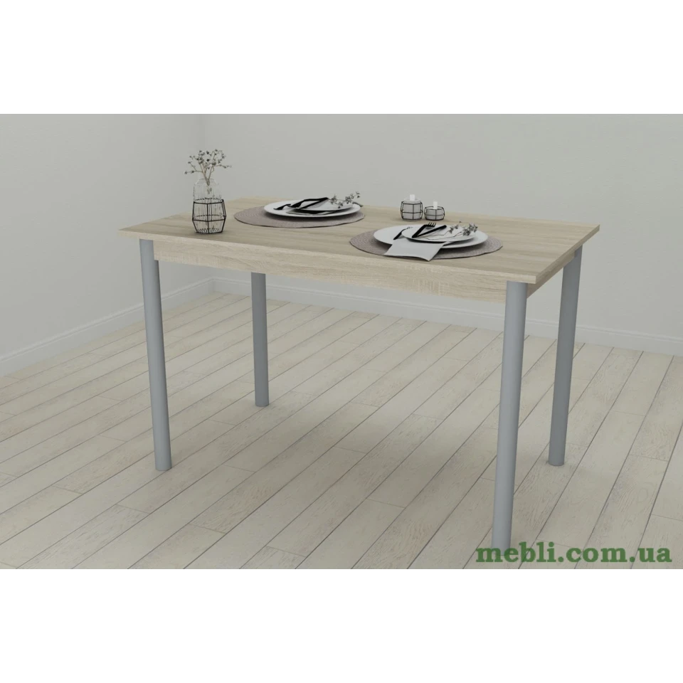 Стіл кухонний Ferrum-decor Беніта 75x120x70 Сірий ДСП Сонома 16мм