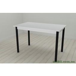 Стіл кухонний Ferrum-decor Беніта 75x120x70 Чорний ДСП Біле 16мм