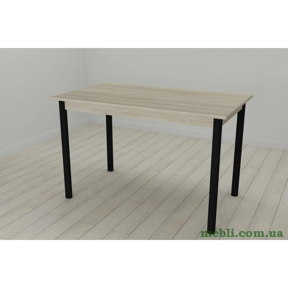 Стіл кухонний Ferrum-decor Беніта 75x120x70 Чорний ДСП Сонома 16мм