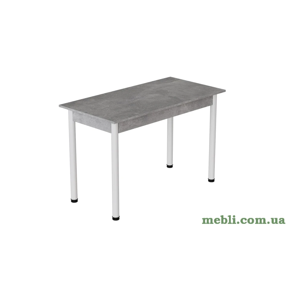 Стіл кухонний Ferrum-decor Беніта 75x120x80 Білий ДСП Бетон 16мм