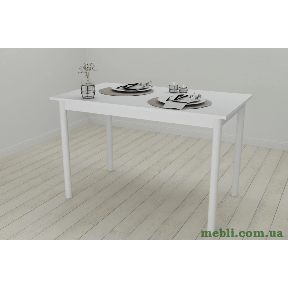 Стіл кухонний Ferrum-decor Беніта 75x120x80 Білий ДСП Білий 16мм